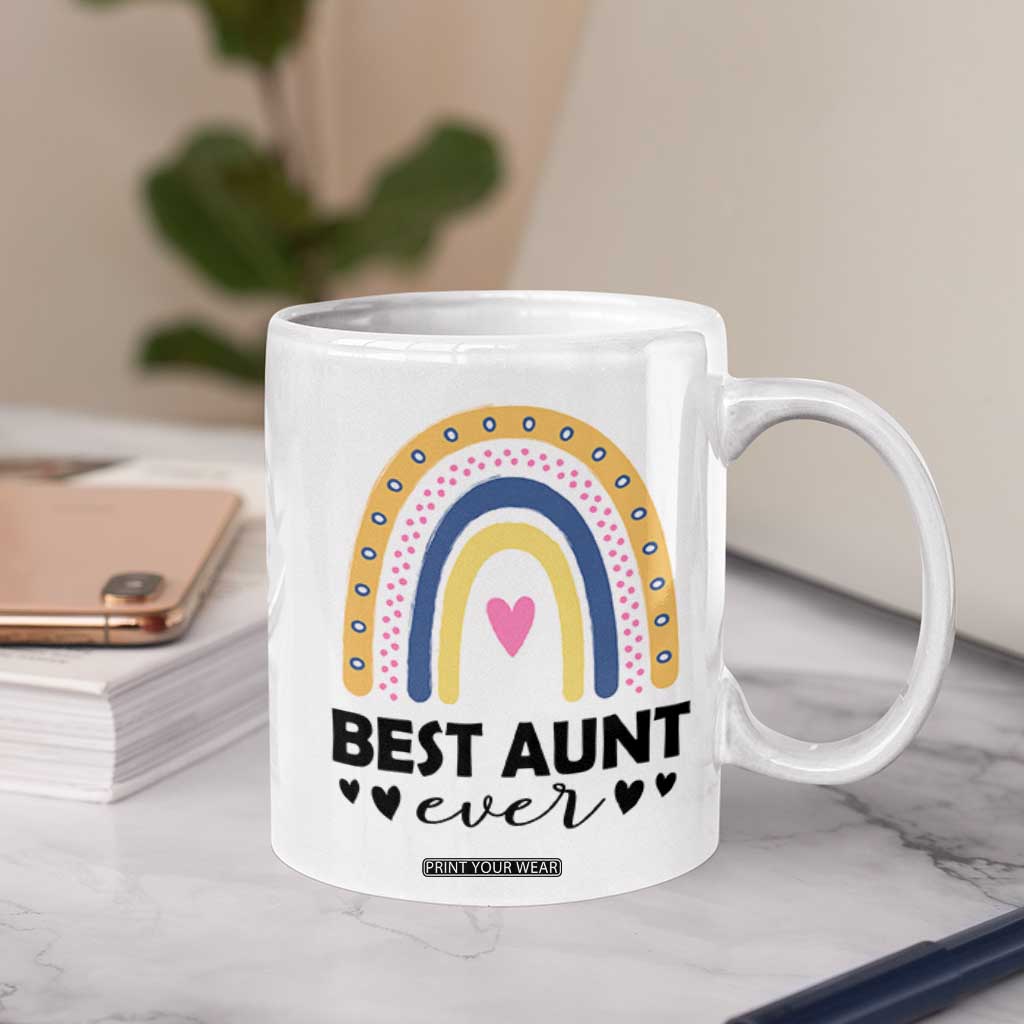 Gift For Aunt Coffee Mug Flower Aunts Gifts For Birthday Christmas Mothers Day Best Aunt Ever TB10 Print Your Wear