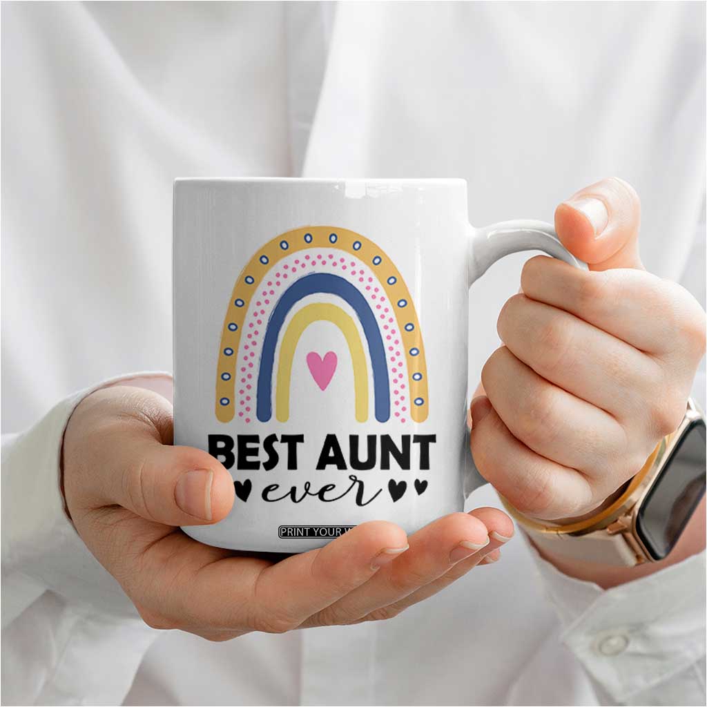 Gift For Aunt Coffee Mug Flower Aunts Gifts For Birthday Christmas Mothers Day Best Aunt Ever TB10 Print Your Wear