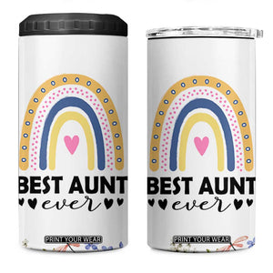 Gift For Aunt 4 in 1 Can Cooler Tumbler Flower Aunts Gifts For Birthday Christmas Mothers Day Best Aunt Ever TB10 One Size: 16 oz White Print Your Wear