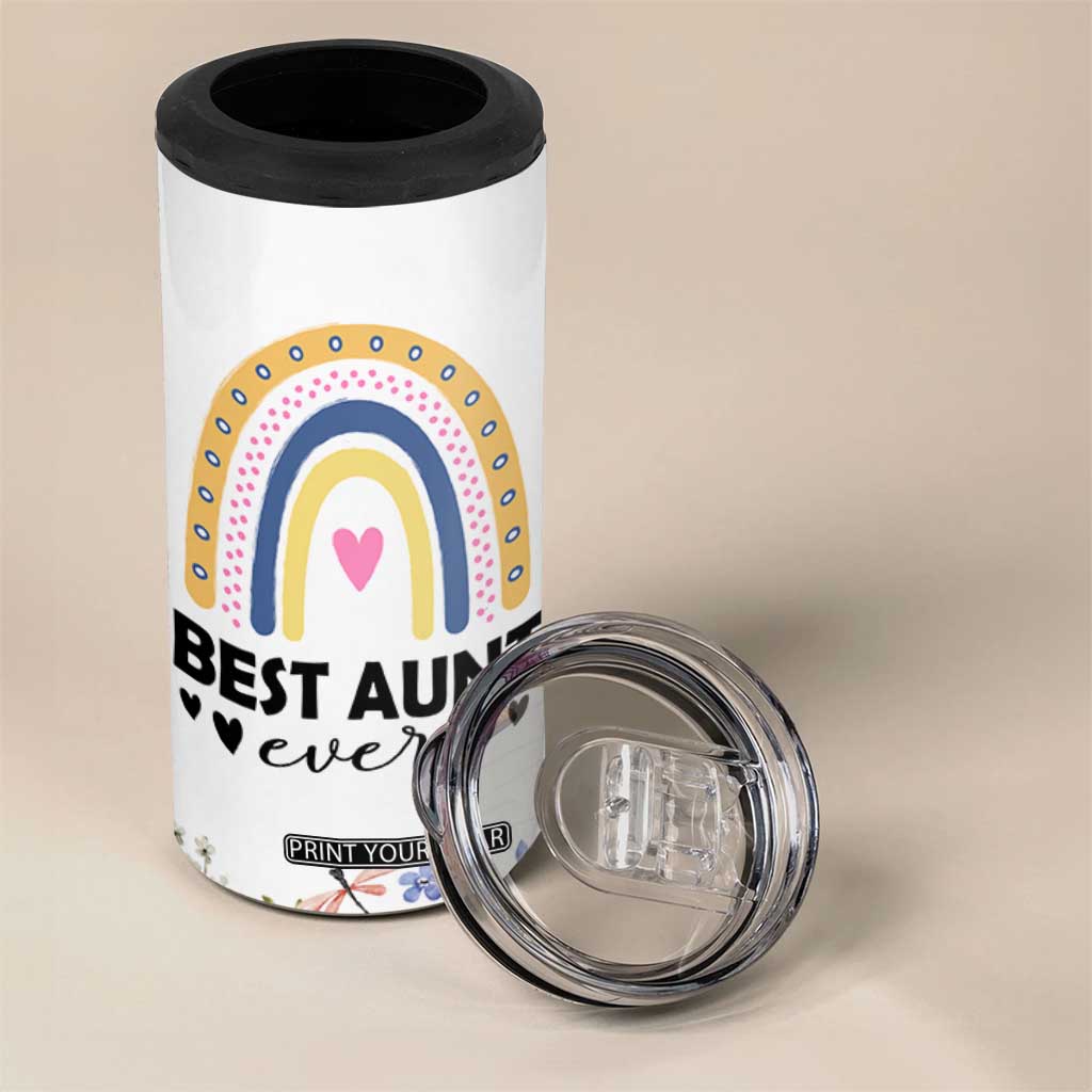 Gift For Aunt 4 in 1 Can Cooler Tumbler Flower Aunts Gifts For Birthday Christmas Mothers Day Best Aunt Ever TB10 Print Your Wear
