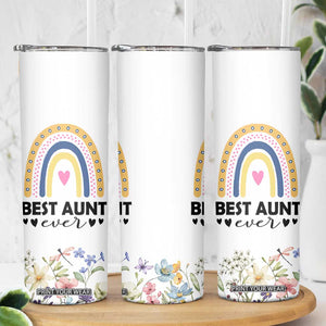 Gift For Aunt Skinny Tumbler Flower Aunts Gifts For Birthday Christmas Mothers Day Best Aunt Ever TB10 Print Your Wear