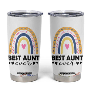Gift For Aunt Tumbler Cup Flower Aunts Gifts For Birthday Christmas Mothers Day Best Aunt Ever TB10 White Print Your Wear
