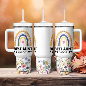 Gift For Aunt Tumbler With Handle Flower Aunts Gifts For Birthday Christmas Mothers Day Best Aunt Ever TB10 Print Your Wear