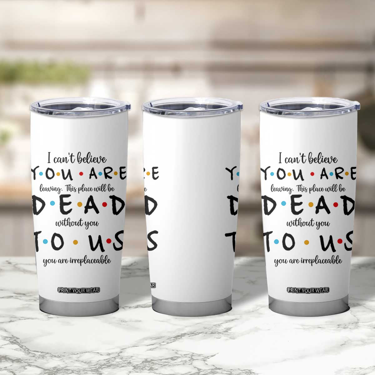 Goodbye Gift Tumbler Cup Gift For Leaving Coworker Friend TB10 Print Your Wear