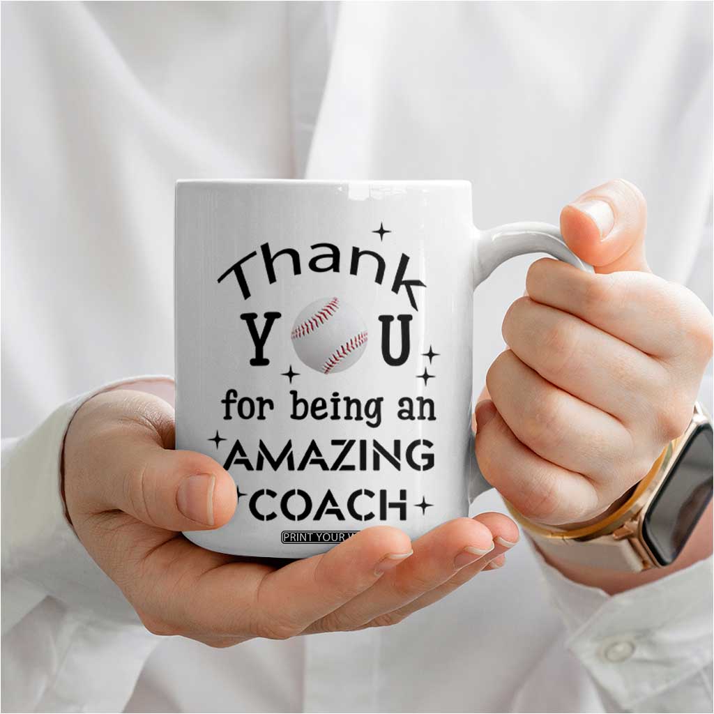 Baseball Coach Gifts Coffee Mug Thank You Coaches Appreciation Retirement Gift TB10 Print Your Wear
