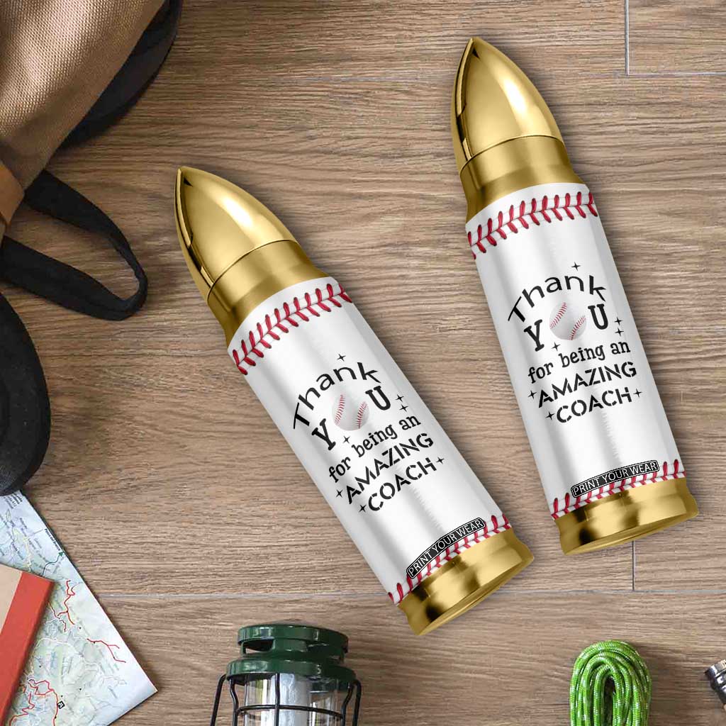Baseball Coach Gifts Bullet Tumbler Thank You Coaches Appreciation Retirement Gift TB10 Print Your Wear