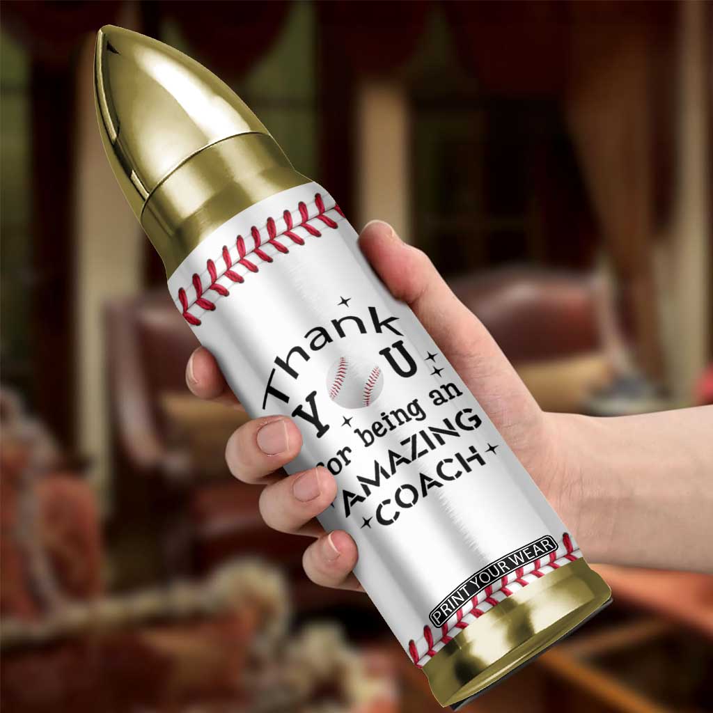 Baseball Coach Gifts Bullet Tumbler Thank You Coaches Appreciation Retirement Gift TB10 Print Your Wear