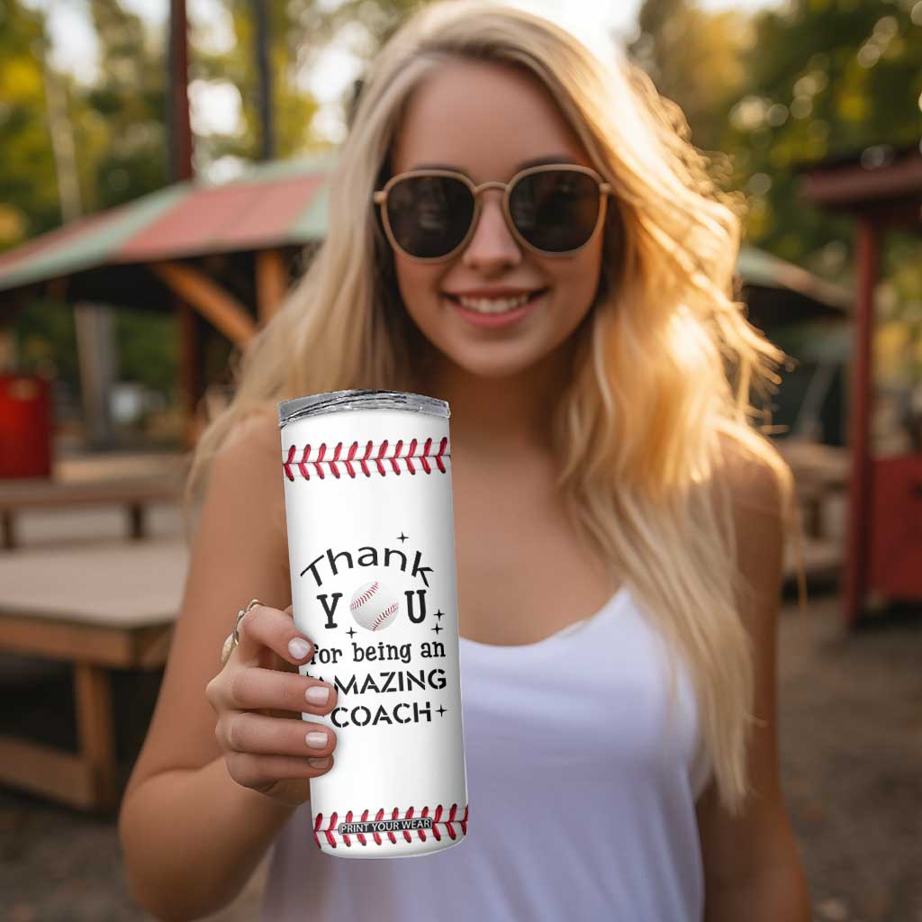 Baseball Coach Gifts Skinny Tumbler Thank You Coaches Appreciation Retirement Gift TB10 Print Your Wear