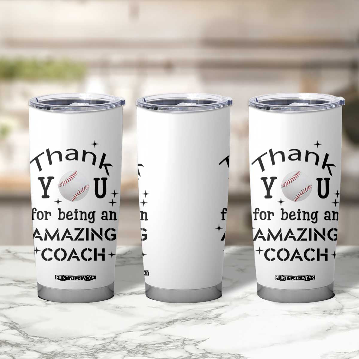 Baseball Coach Gifts Tumbler Cup Thank You Coaches Appreciation Retirement Gift TB10 Print Your Wear