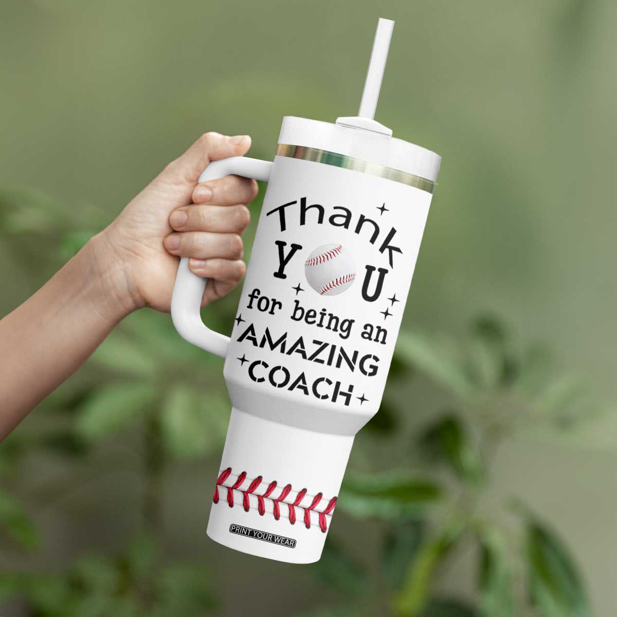 Baseball Coach Gifts Tumbler With Handle Thank You Coaches Appreciation Retirement Gift TB10 Print Your Wear