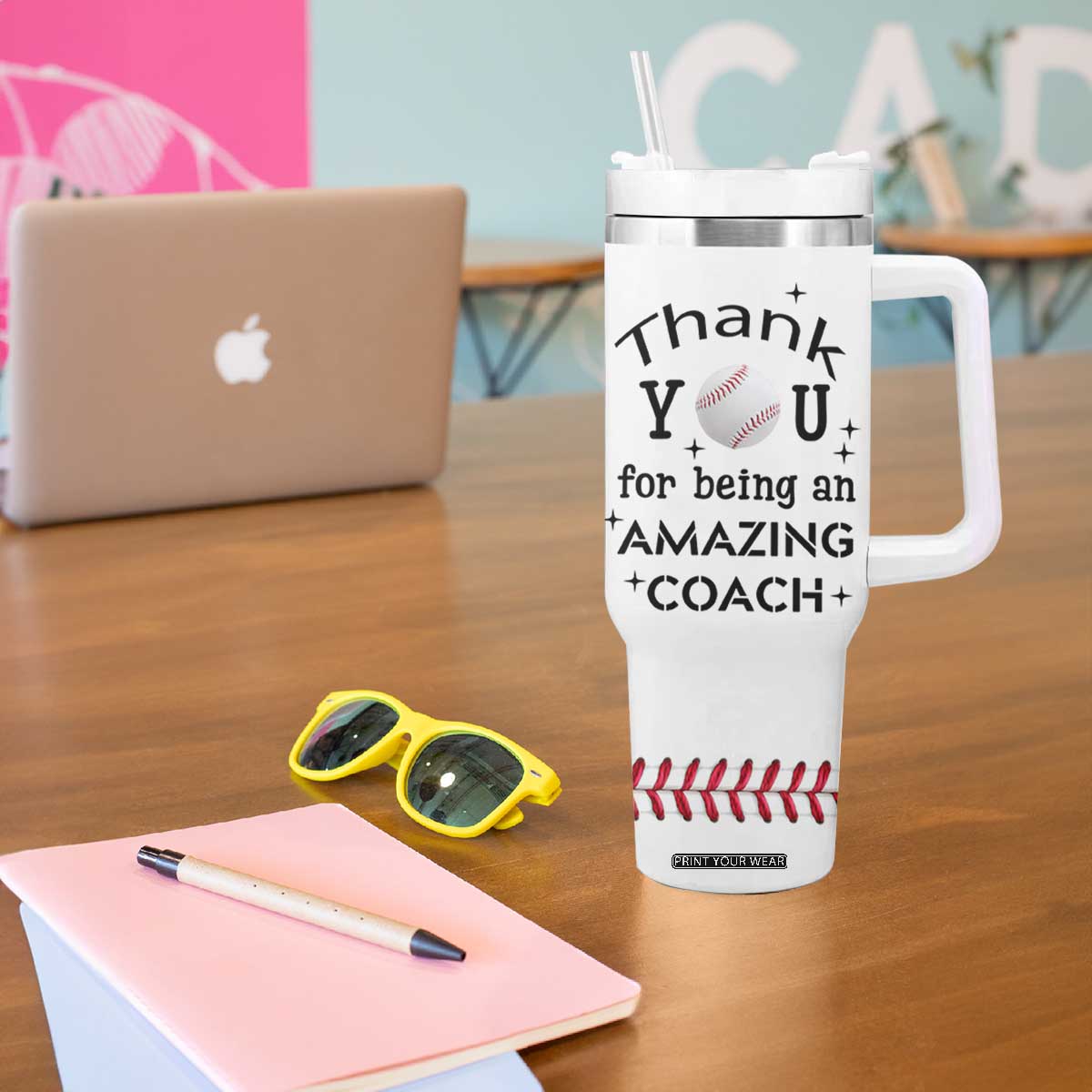 Baseball Coach Gifts Tumbler With Handle Thank You Coaches Appreciation Retirement Gift TB10 Print Your Wear