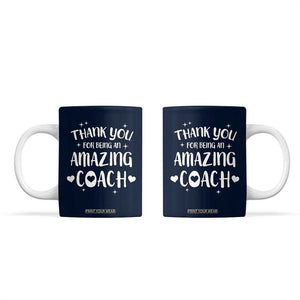 Coach Thank You Coffee Mug Basketball Football Sports Coach Appreciation Gifts TB10 Navy Print Your Wear