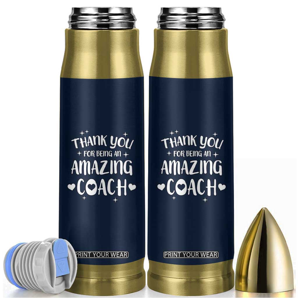 Coach Thank You Bullet Tumbler Basketball Football Sports Coach Appreciation Gifts TB10 Navy Print Your Wear