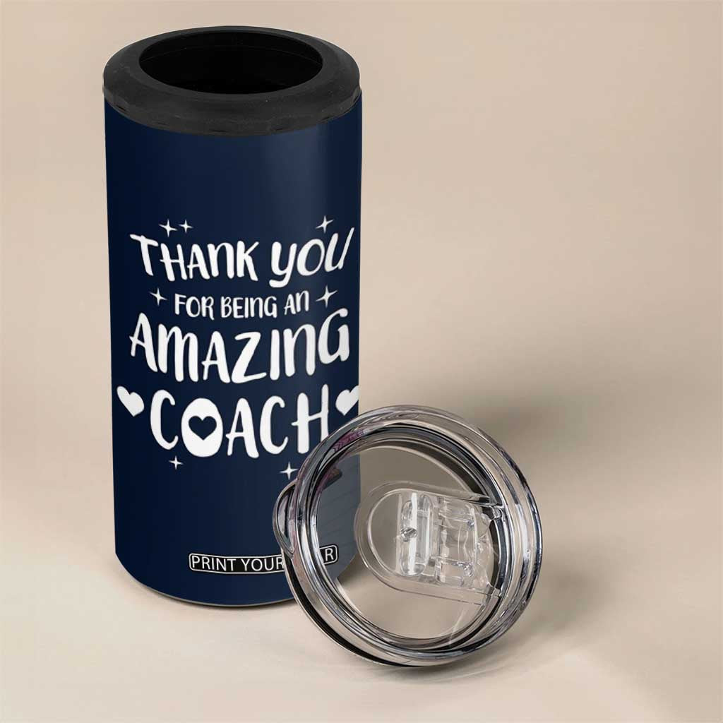 Coach Thank You 4 in 1 Can Cooler Tumbler Basketball Football Sports Coach Appreciation Gifts TB10 Print Your Wear