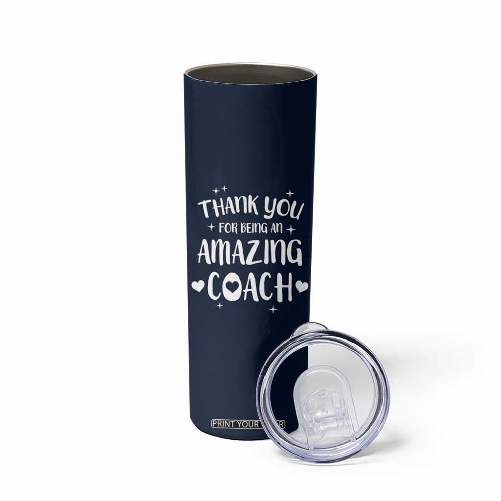 Coach Thank You Skinny Tumbler Basketball Football Sports Coach Appreciation Gifts TB10 Print Your Wear