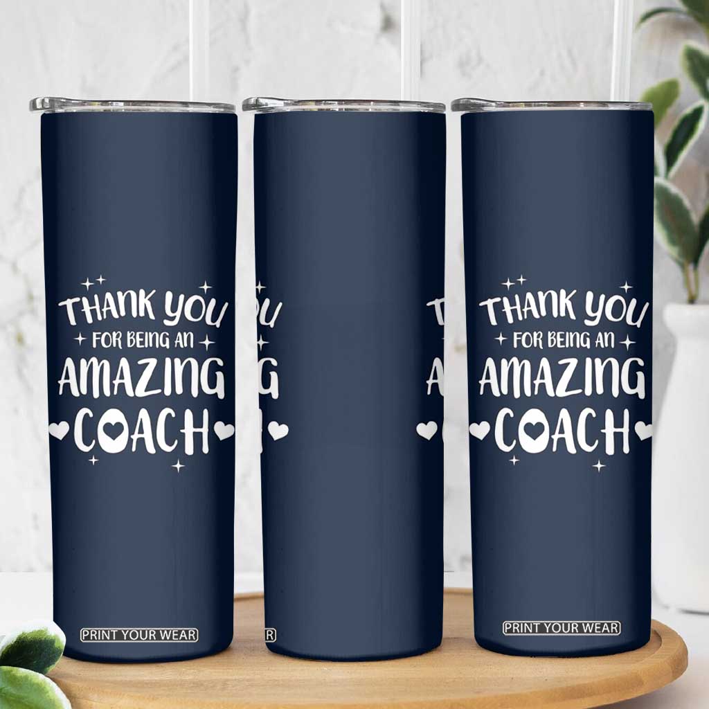 Coach Thank You Skinny Tumbler Basketball Football Sports Coach Appreciation Gifts TB10 Print Your Wear