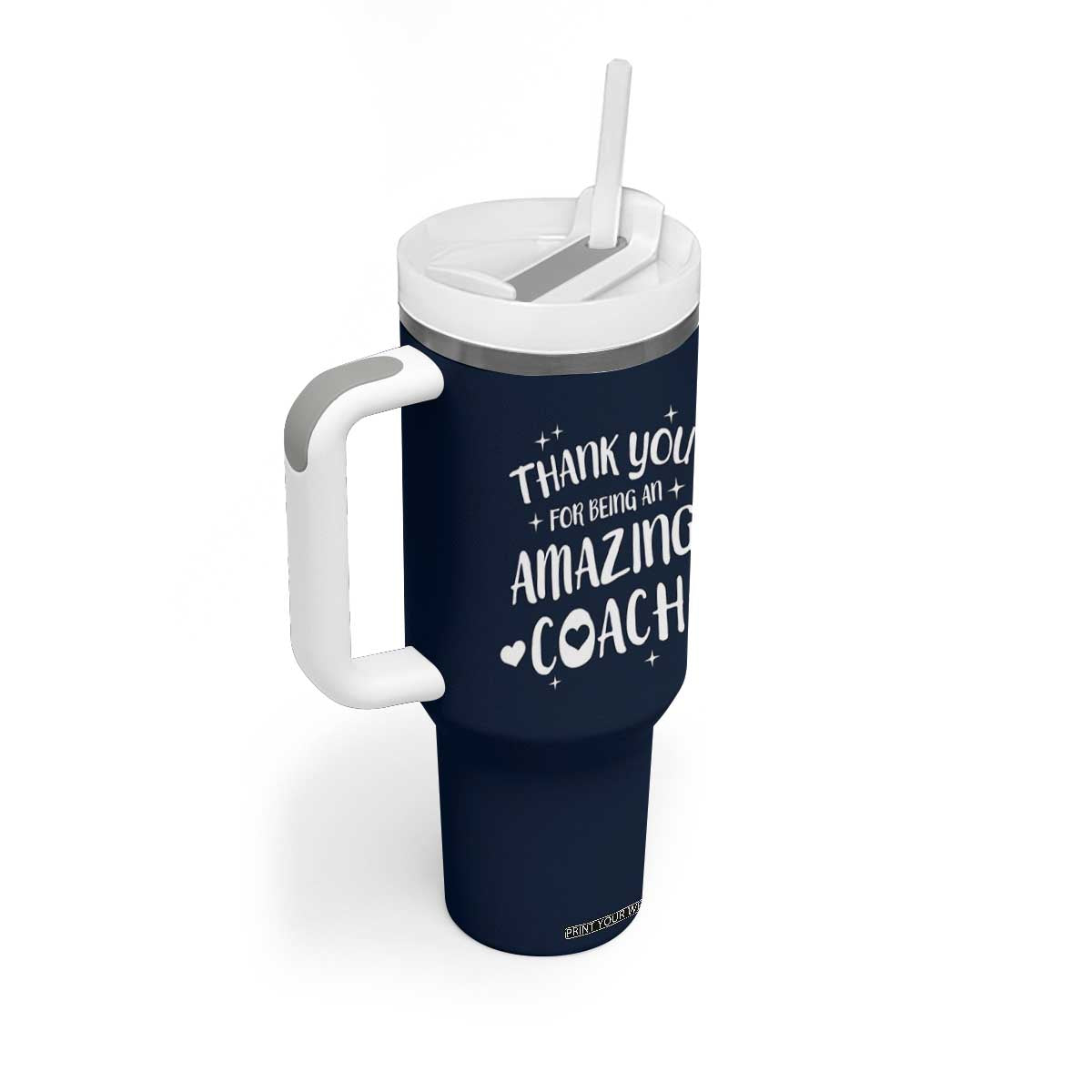 Coach Thank You Tumbler With Handle Basketball Football Sports Coach Appreciation Gifts TB10 Print Your Wear