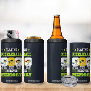 Playing Pickleball Improves Memory 4 in 1 Can Cooler Tumbler Gift for Pickle Ball Lovers Pickleballs Coach Player TB10 Print Your Wear