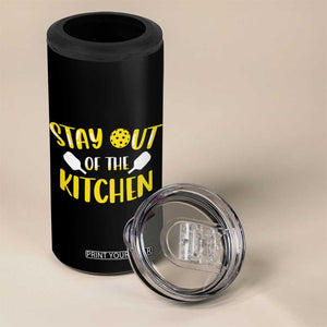 Funny Pickleball Player 4 in 1 Can Cooler Tumbler Stay Out Of The Kitchen TB10 Print Your Wear