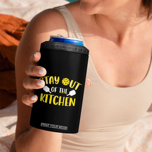Funny Pickleball Player 4 in 1 Can Cooler Tumbler Stay Out Of The Kitchen TB10 Print Your Wear