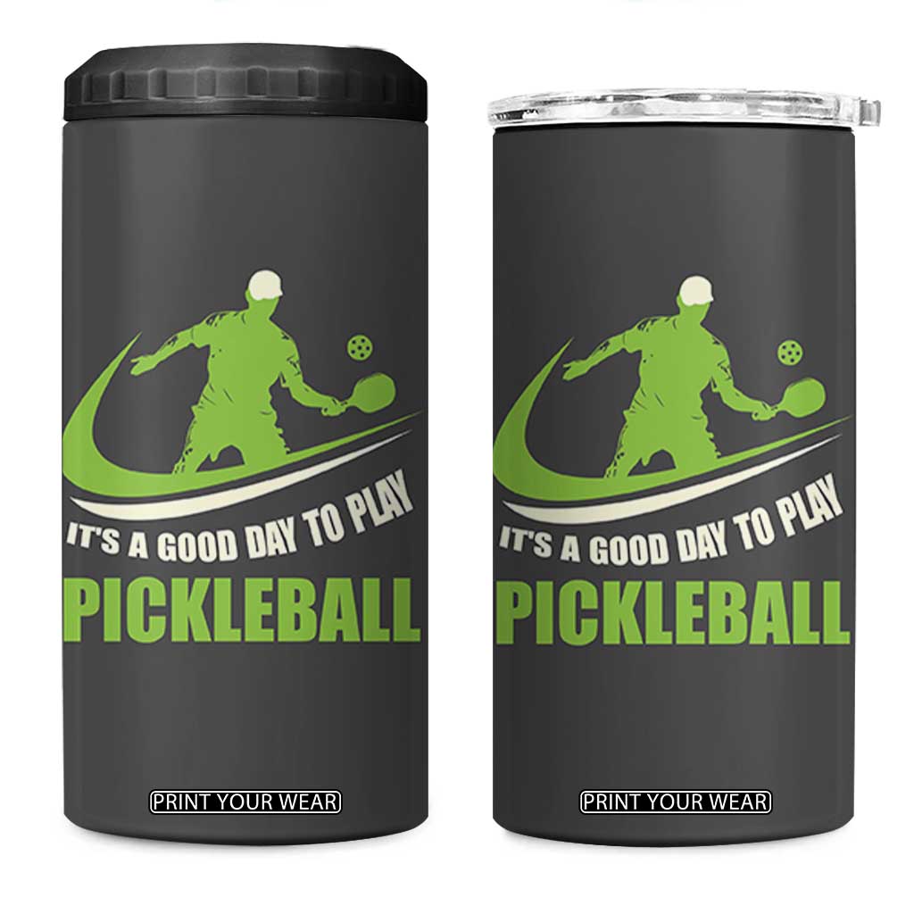 Funny Pickleball 4 in 1 Can Cooler Tumbler It's A Good Days To Play Pickleball Dink Player Coach TB10 One Size: 16 oz Grey Print Your Wear
