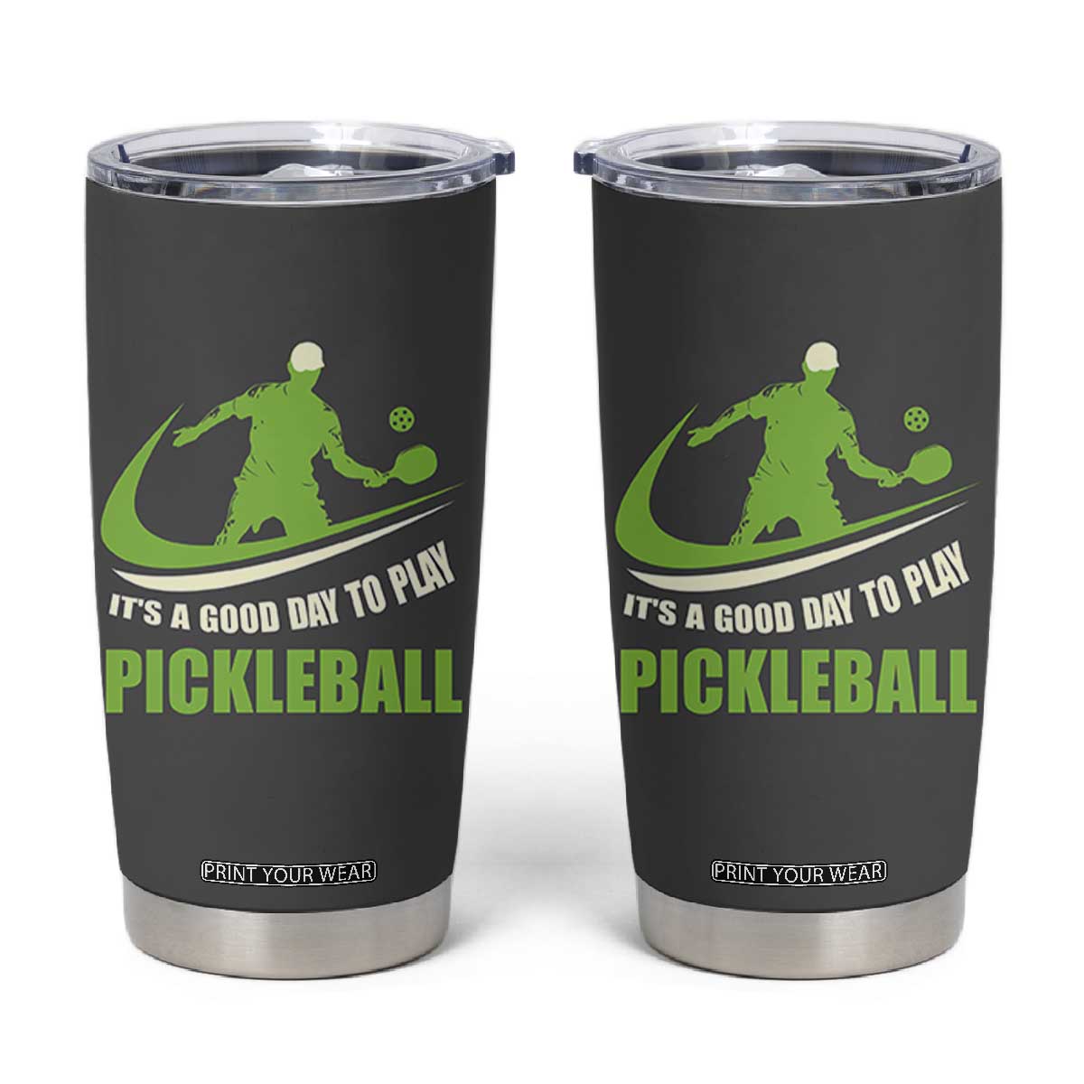Funny Pickleball Tumbler Cup It's A Good Days To Play Pickleball Dink Player Coach TB10 Grey Print Your Wear
