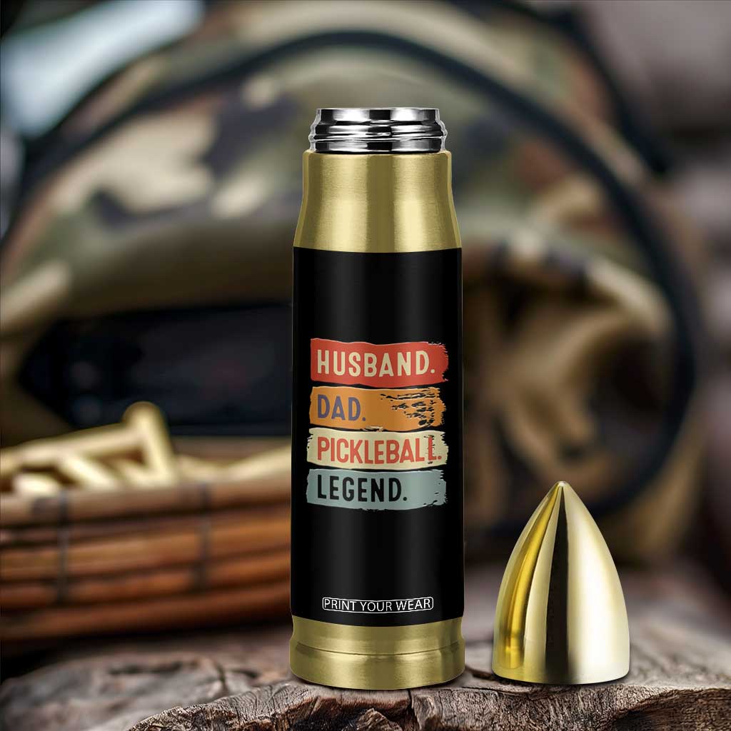 Husband Dad Pickleball Legend Bullet Tumbler Retro Pickleball Gift for Him Fathers Day TB10 Print Your Wear