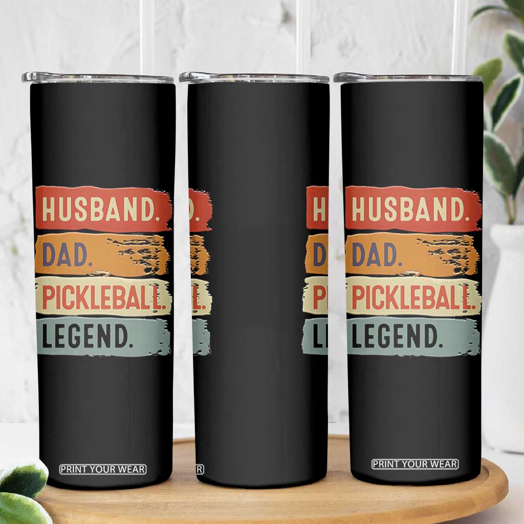 Husband Dad Pickleball Legend Skinny Tumbler Retro Pickleball Gift for Him Fathers Day TB10 Print Your Wear