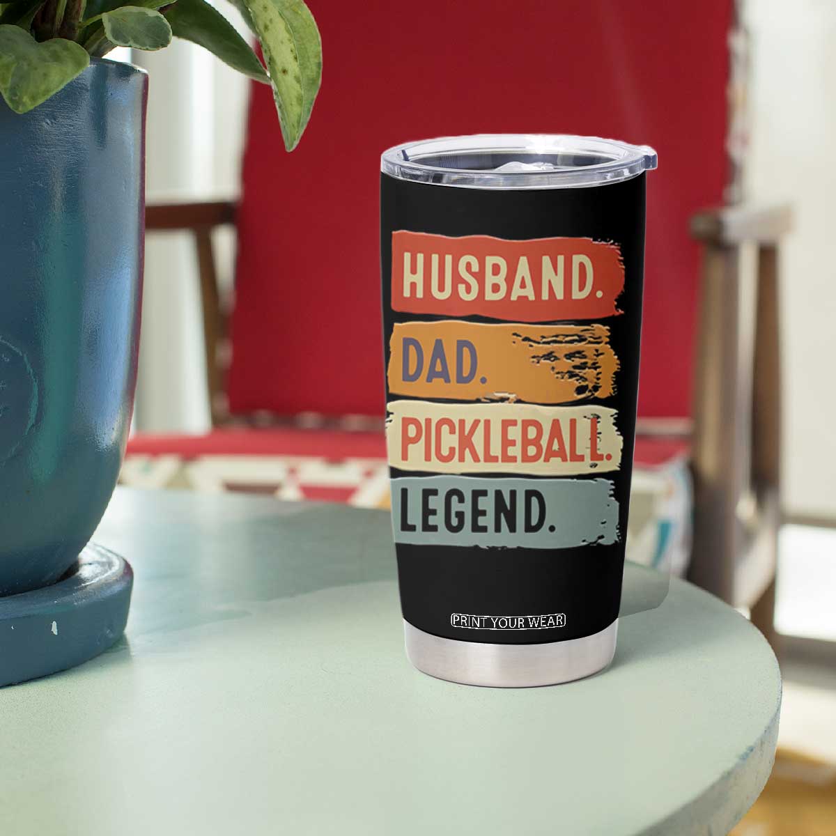 Husband Dad Pickleball Legend Tumbler Cup Retro Pickleball Gift for Him Fathers Day TB10 Print Your Wear