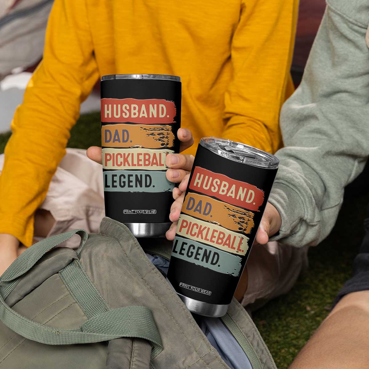 Husband Dad Pickleball Legend Tumbler Cup Retro Pickleball Gift for Him Fathers Day TB10 Print Your Wear
