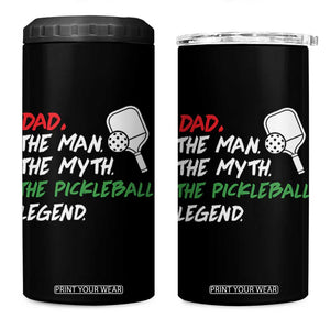 Vintage Pickleball Dad 4 in 1 Can Cooler Tumbler Retro Pickleball Gift for Him Fathers Day TB10 One Size: 16 oz Black Print Your Wear