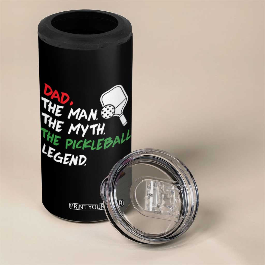 Vintage Pickleball Dad 4 in 1 Can Cooler Tumbler Retro Pickleball Gift for Him Fathers Day TB10 Print Your Wear