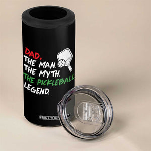 Vintage Pickleball Dad 4 in 1 Can Cooler Tumbler Retro Pickleball Gift for Him Fathers Day TB10 Print Your Wear