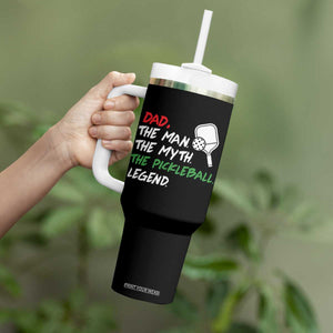 Vintage Pickleball Dad Tumbler With Handle Retro Pickleball Gift for Him Fathers Day TB10 Print Your Wear