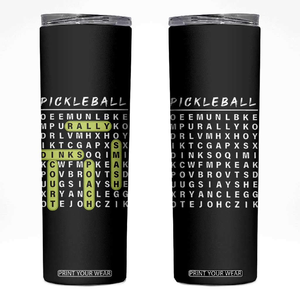 Funny Pickleball Lovers Skinny Tumbler Pickleball Gift for Coach Player Him Her TB10 Black Print Your Wear