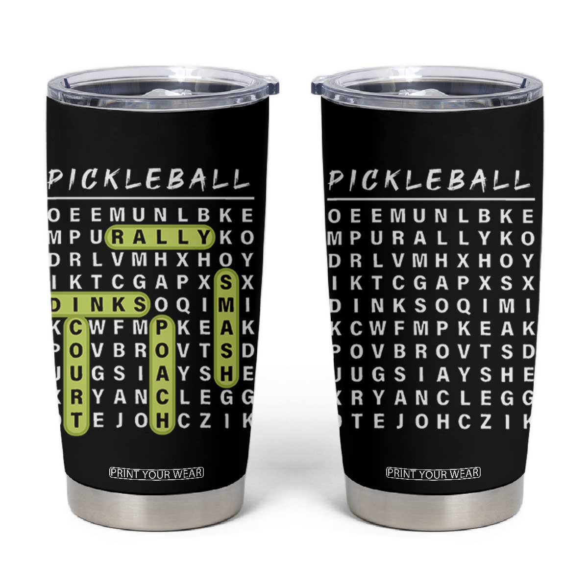 Funny Pickleball Lovers Tumbler Cup Pickleball Gift for Coach Player Him Her TB10 Black Print Your Wear