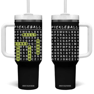 Funny Pickleball Lovers Tumbler With Handle Pickleball Gift for Coach Player Him Her TB10 One Size: 40 oz Black Print Your Wear