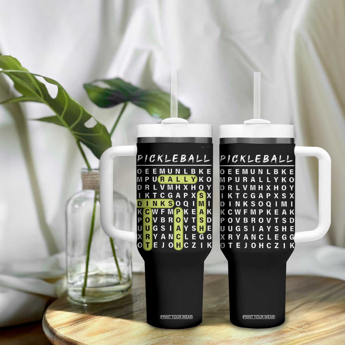Funny Pickleball Lovers Tumbler With Handle Pickleball Gift for Coach Player Him Her TB10 Print Your Wear