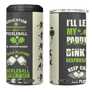 Pickleball 4 in 1 Can Cooler Tumbler Gift for Pickle Ball Lovers Pickleballs Coach Player TB10 One Size: 16 oz Grey Print Your Wear