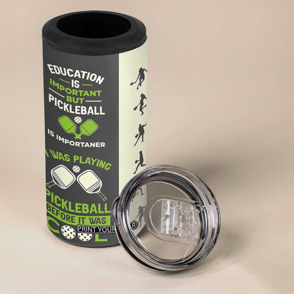 Pickleball 4 in 1 Can Cooler Tumbler Gift for Pickle Ball Lovers Pickleballs Coach Player TB10 Print Your Wear
