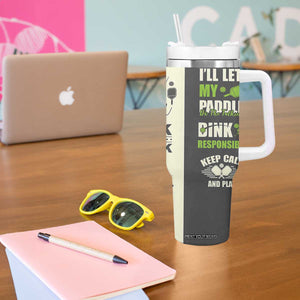 Pickleball Tumbler With Handle Gift for Pickle Ball Lovers Pickleballs Coach Player TB10 Print Your Wear
