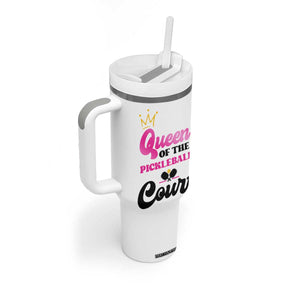 Pickleball Gifts For Women Tumbler With Handle Queen Of The Court TB10 Print Your Wear