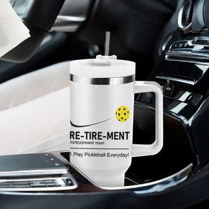 Pickleball Lover Retirement Tumbler With Handle Funny Pickle Ball Player Retiree TB10 Print Your Wear