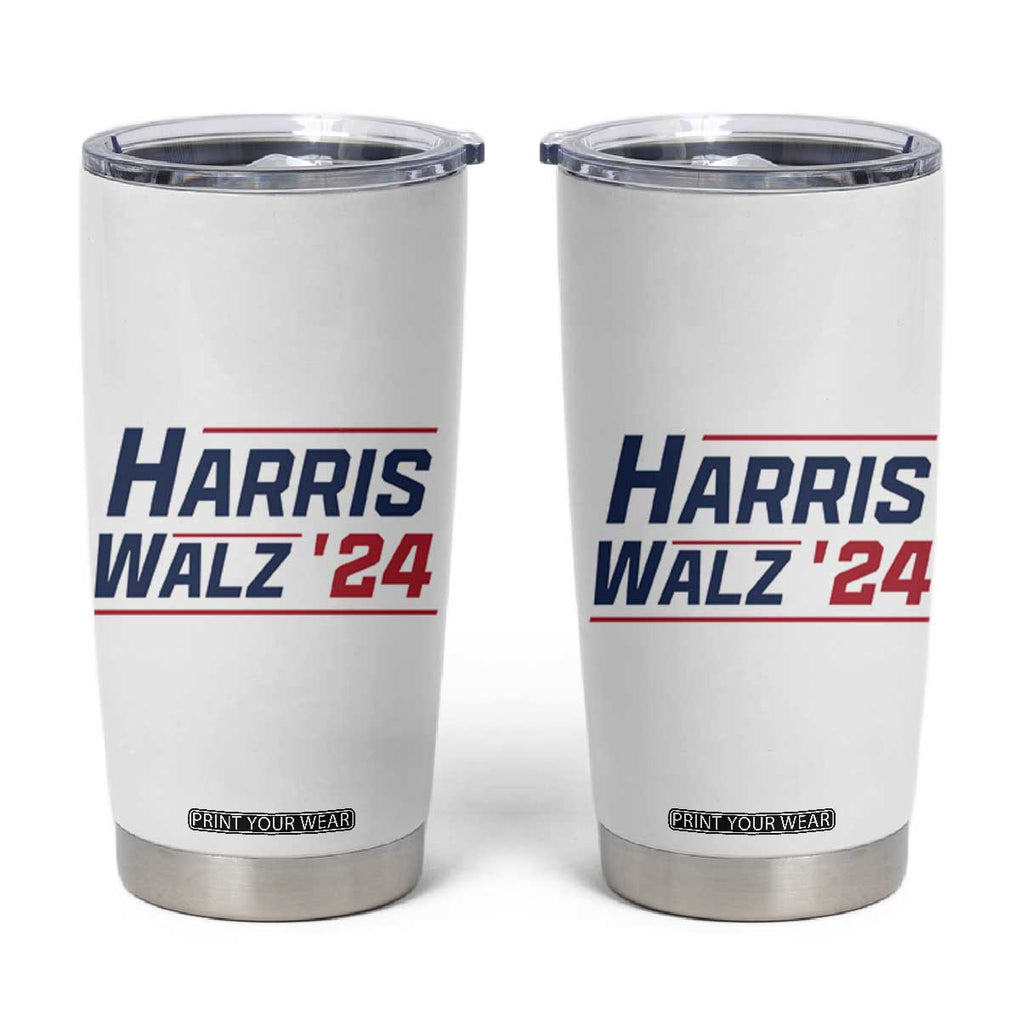 Harris Walz 2024 Tumbler Cup Kamala Presidential Election TB10 White Print Your Wear