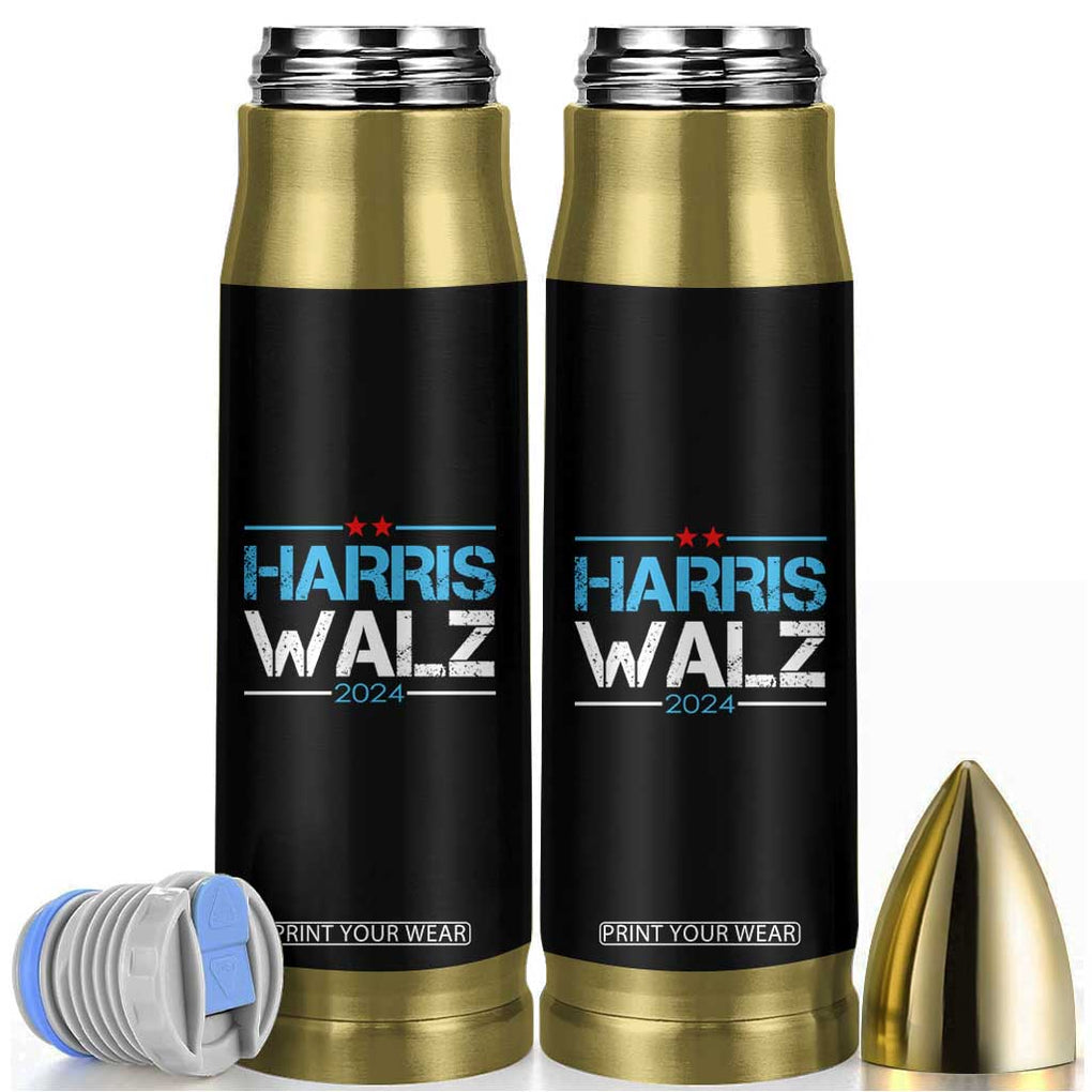 Harris Walz Waltz 24 Bullet Tumbler Kamala Presidential Election TB10 Black Print Your Wear