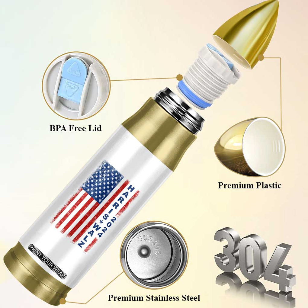 Harris Walz 2024 Bullet Tumbler Tim Walzt Kamala Madam President American USA Flag TB10 Print Your Wear