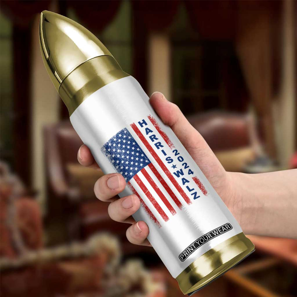 Harris Walz 2024 Bullet Tumbler Tim Walzt Kamala Madam President American USA Flag TB10 Print Your Wear