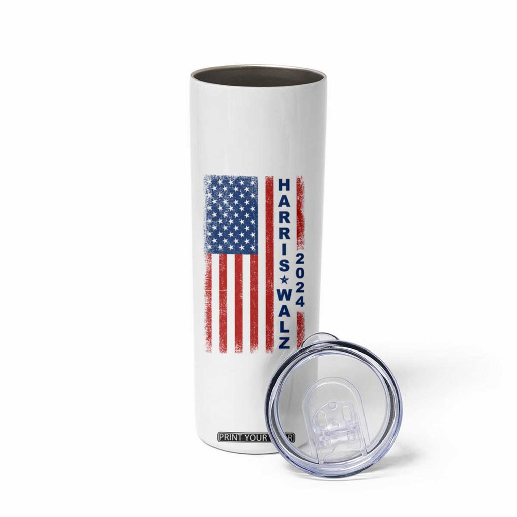 Harris Walz Waltz 2024 Skinny Tumbler USA Flag American Election TB10 Print Your Wear