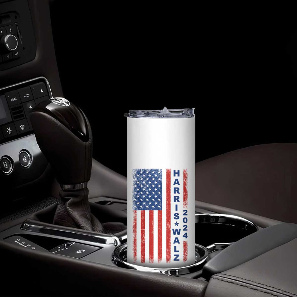 Harris Walz Waltz 2024 Skinny Tumbler USA Flag American Election TB10 Print Your Wear