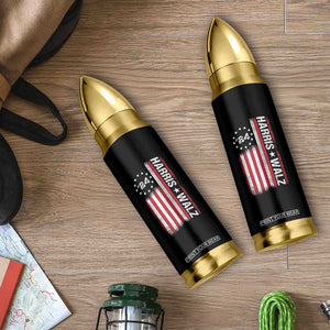 Harris Walz Flag Bullet Tumbler For The People Madam President TB10 Print Your Wear
